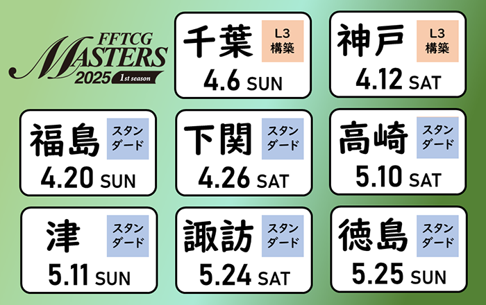 MASTERS 2025 1st season スケジュール